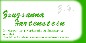 zsuzsanna hartenstein business card